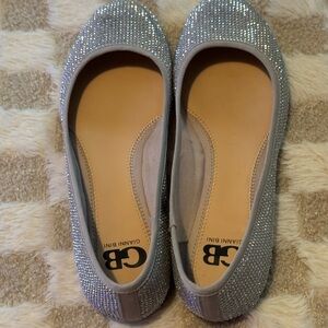Gianni Bini Sparkling Silver Flats